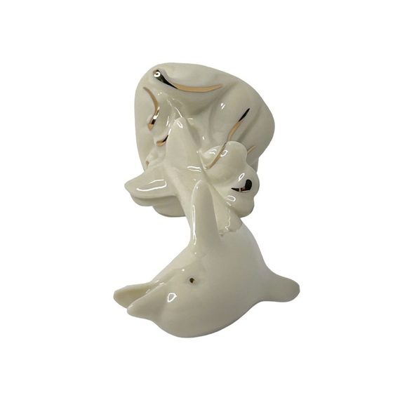 VINTGE LENOX Dolphin fish figurine Collectible Keepsake Cream Gold LIKE NEW - Picture 8 of 9
